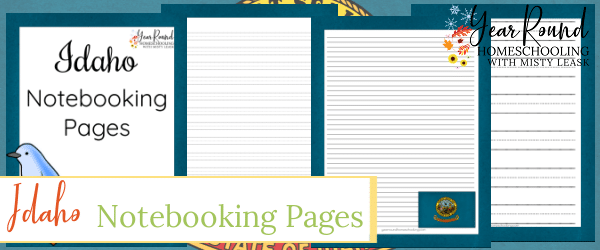 idaho notebooking pages, notebooking pages idaho, idaho notebooking, notebooking idaho