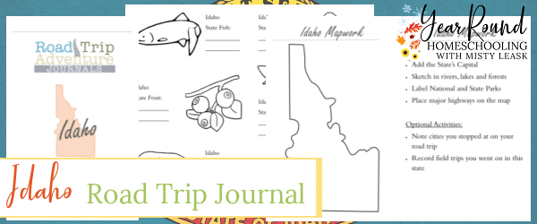 idaho road trip journal, road trip journal idaho, idaho journal, journal idaho