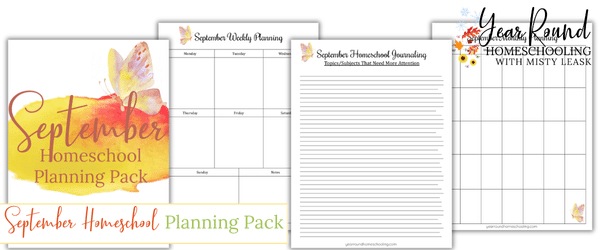 september homeschool planning pack, september homeschool planning, homeschool planning september