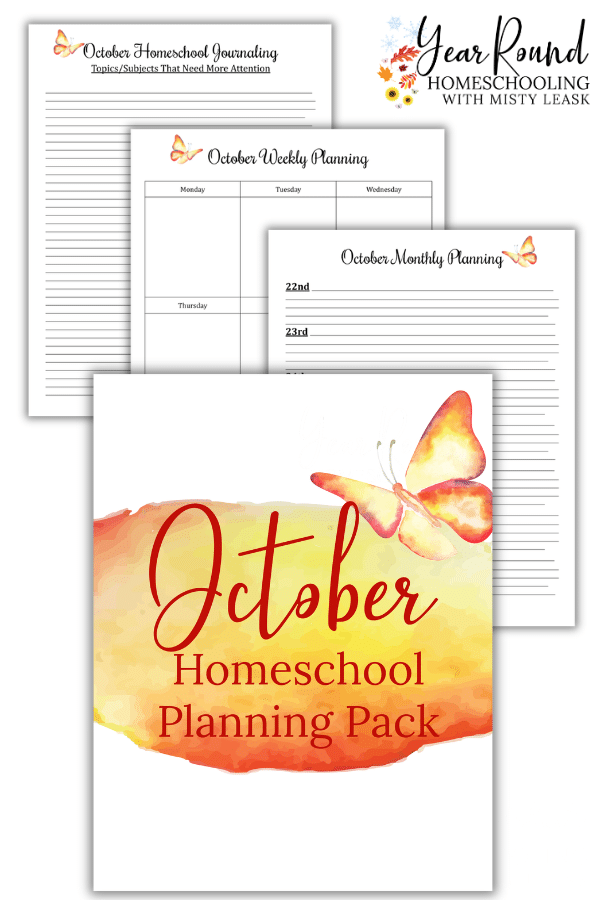 october homeschool planning pack, homeschool planning pack october, october homeschool planning, homeschool planning october