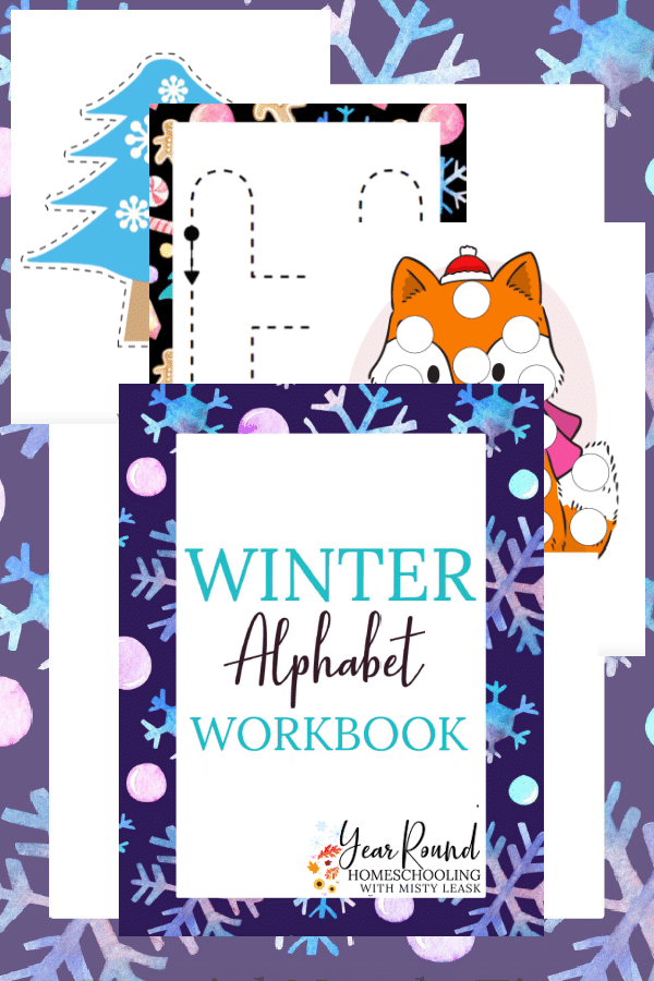 winter alphabet workbook, alphabet workbook winter, winter workbook, winter alphabet