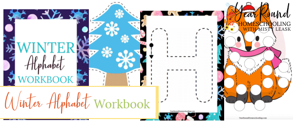 winter alphabet workbook, alphabet workbook winter, winter workbook, winter alphabet
