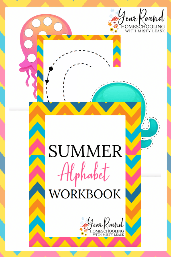 summer alphabet workbook, alphabet workbook summer, summer workbook, summer alphabet