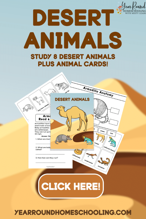 desert animals study, desert animals worksheets, desert animals pack, desert animals printable