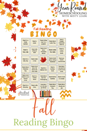 Fall Reading Bingo Card