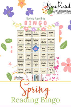 Spring Reading Bingo Card