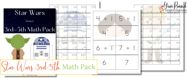 Star Wars 3rd-5th Math Pack - Year Round Homeschooling