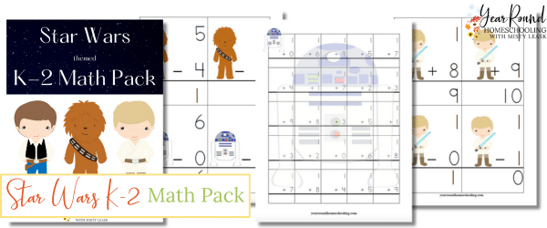 star wars k-2 math pack, star wars k-2 math printable, star wars math, printable star wars math, k-2 star wars math pack, k-2 star wars math printable, k-2 star wars math