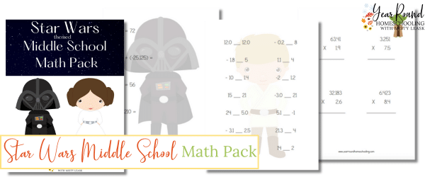 star wars middle school math pack, star wars middle school math printable, star wars math, printable star wars math, middle school star wars math pack, middle school star wars math printable, middle school star wars math