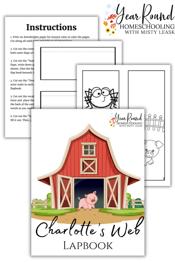charlotte's web lapbook, printable lapbook charlotte's web, lapbook charlotte's web, free charlotte's web lapbook, charlotte's web lapbook free