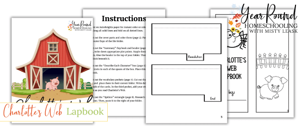 charlotte's web lapbook, printable lapbook charlotte's web, lapbook charlotte's web, free charlotte's web lapbook, charlotte's web lapbook free