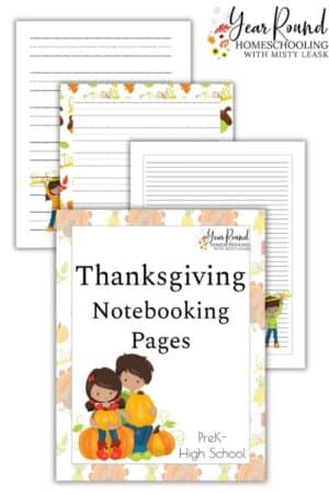 Thanksgiving Notebooking Pages Pack