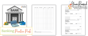 banking practice, checkbook practice, check writing practice